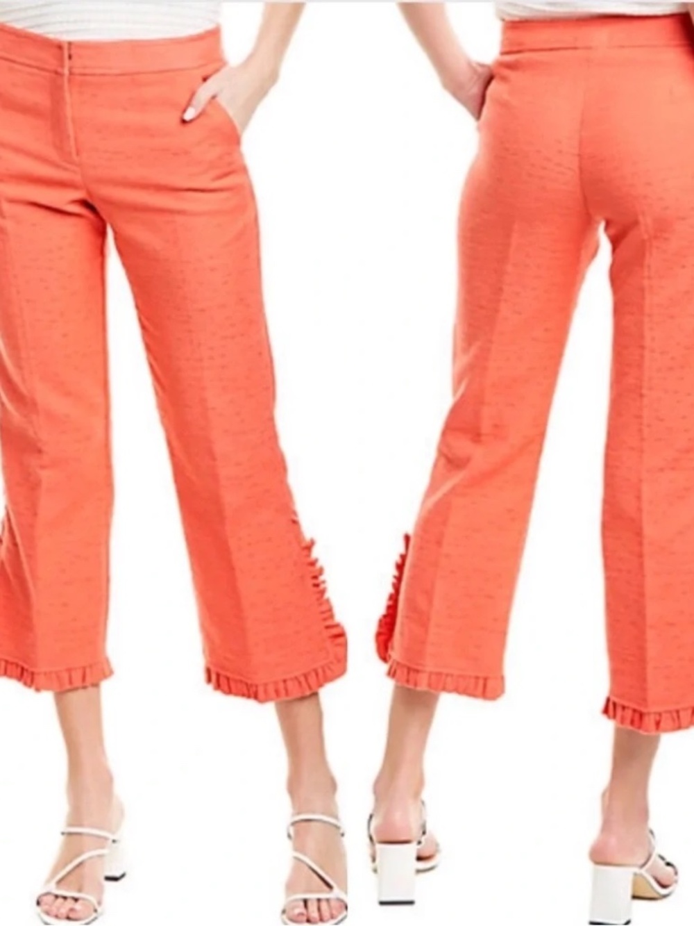 Trina Turk Coral Textured Jet Stream Pant 8